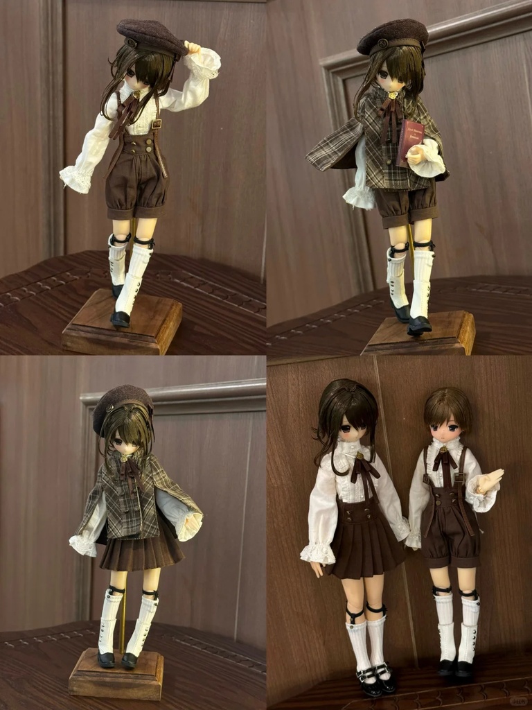 1/6ドール服 クラシックブラウン Azone OB22 OB24 オビツ22 オビツ24 ピュアニーモ S ピュアニーモ M ドール服