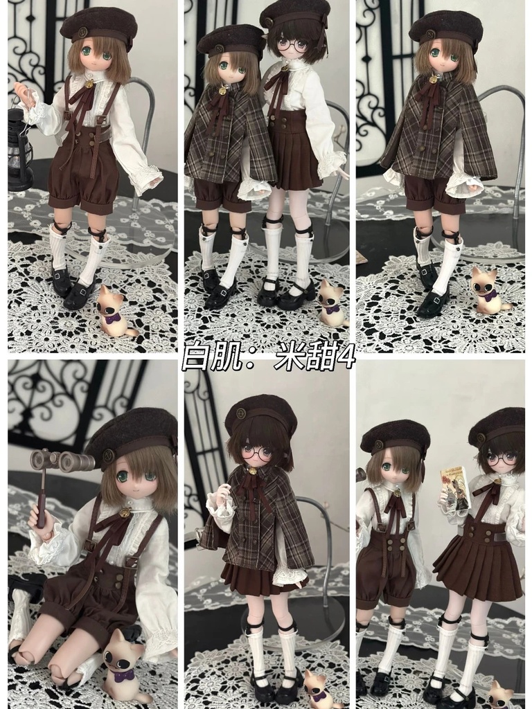 1/6ドール服 クラシックブラウン Azone OB22 OB24 オビツ22 オビツ24 ピュアニーモ S ピュアニーモ M ドール服