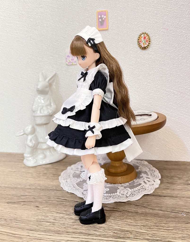 1/6ドール服 メイド服 5点 Azone OB22 OB24 オビツ22 オビツ24 ピュアニーモ S ピュアニーモ M ドール服