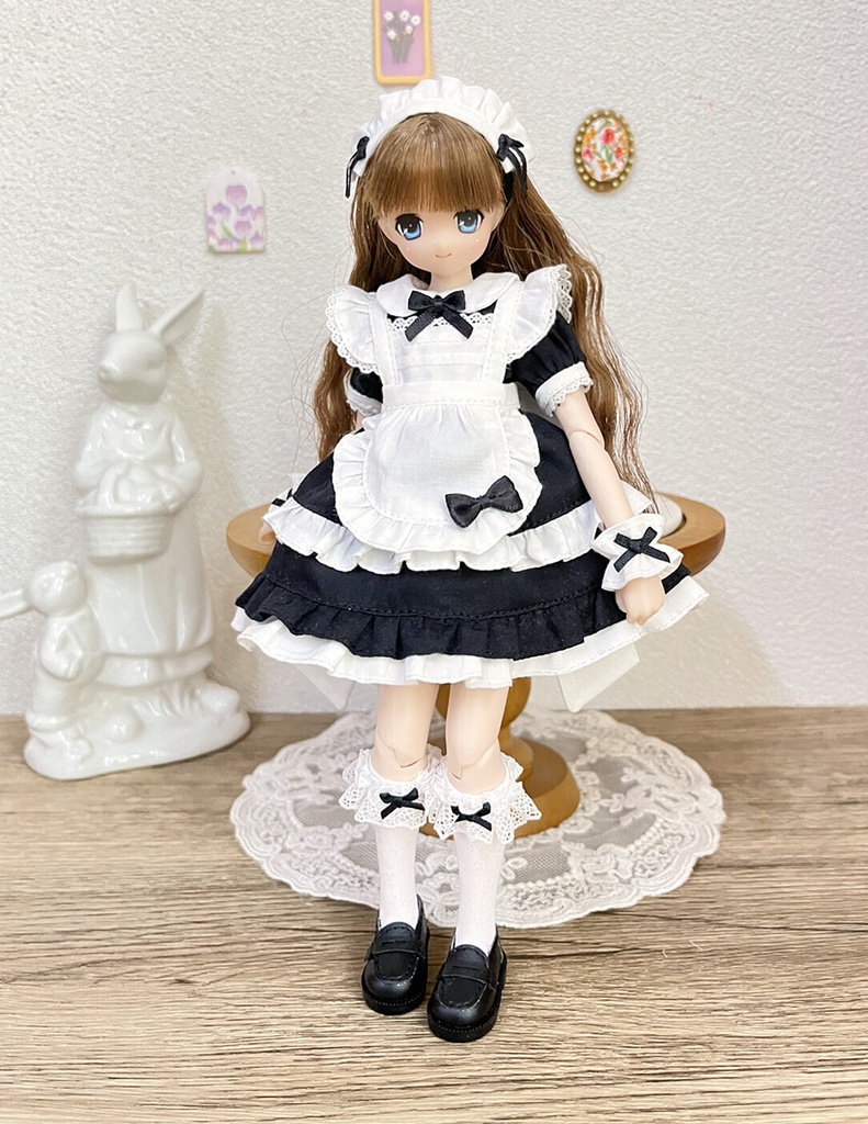 1/6ドール服 メイド服 5点 Azone OB22 OB24 オビツ22 オビツ24 ピュアニーモ S ピュアニーモ M ドール服