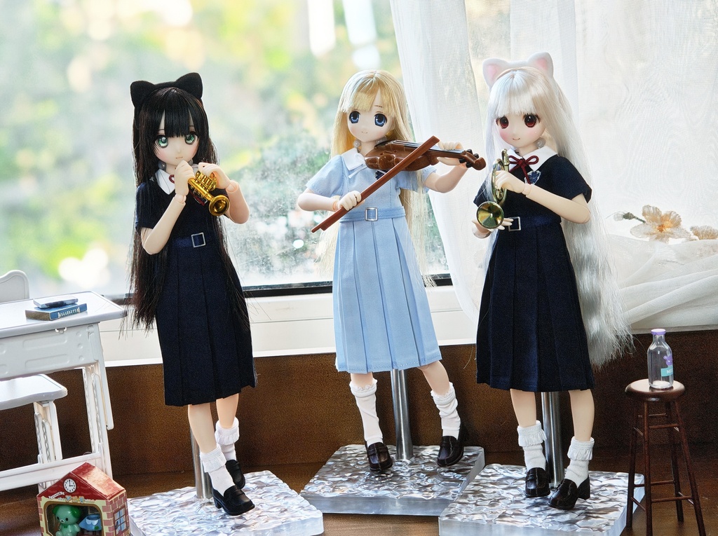 1/6ドール服 プリーツワンピース Azone OB22 OB24 オビツ22 オビツ24 ピュアニーモ S ピュアニーモ M ドール服
