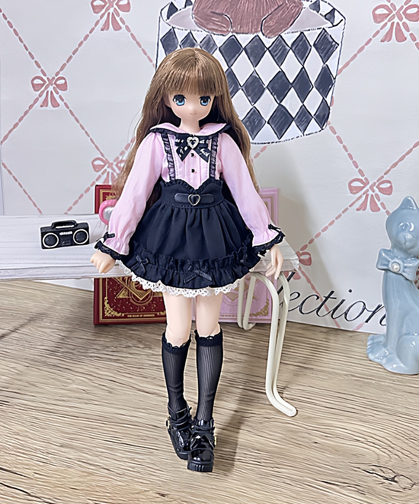 1/6ドール服 地雷系 Azone OB22 OB24 オビツ22 オビツ24 ピュアニーモ S ピュアニーモ M ドール服