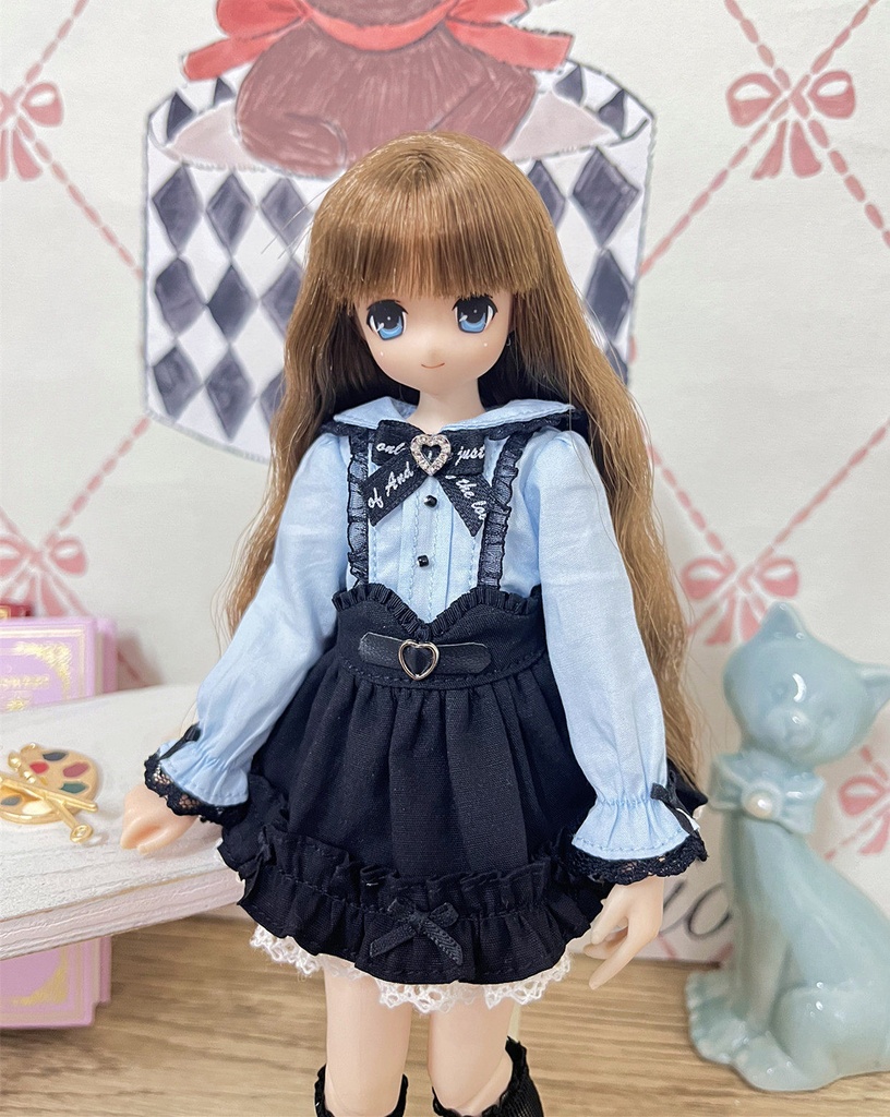 1/6ドール服 地雷系 Azone OB22 OB24 オビツ22 オビツ24 ピュアニーモ S ピュアニーモ M ドール服