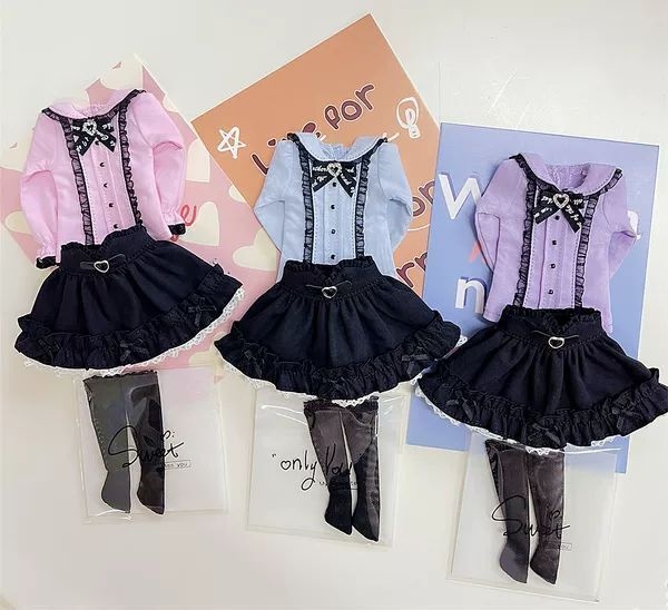 1/6ドール服 地雷系 Azone OB22 OB24 オビツ22 オビツ24 ピュアニーモ S ピュアニーモ M ドール服