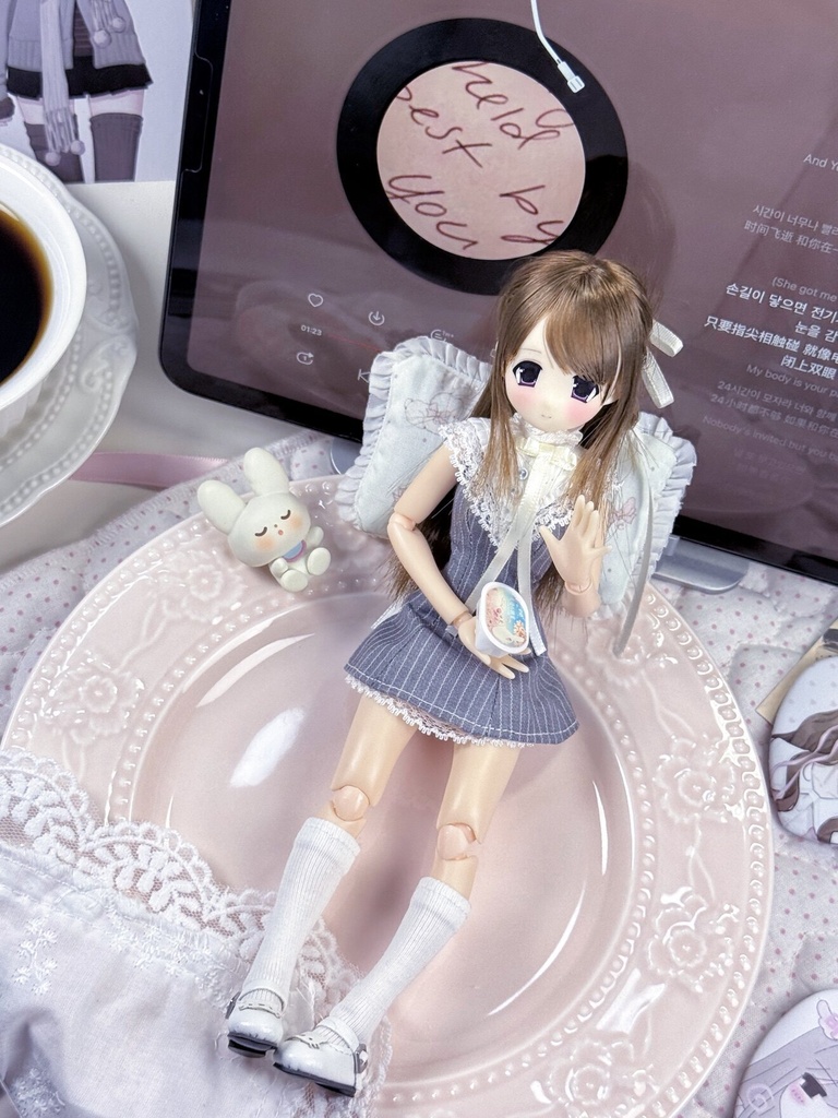 1/6ドール服 ワンピースセット レース襟 Azone OB22 OB24 オビツ22 オビツ24 ピュアニーモ S ピュアニーモ M ドール服
