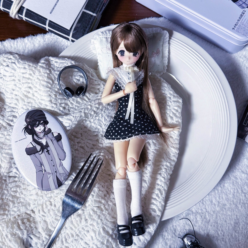1/6ドール服 ワンピースセット レース襟 Azone OB22 OB24 オビツ22 オビツ24 ピュアニーモ S ピュアニーモ M ドール服