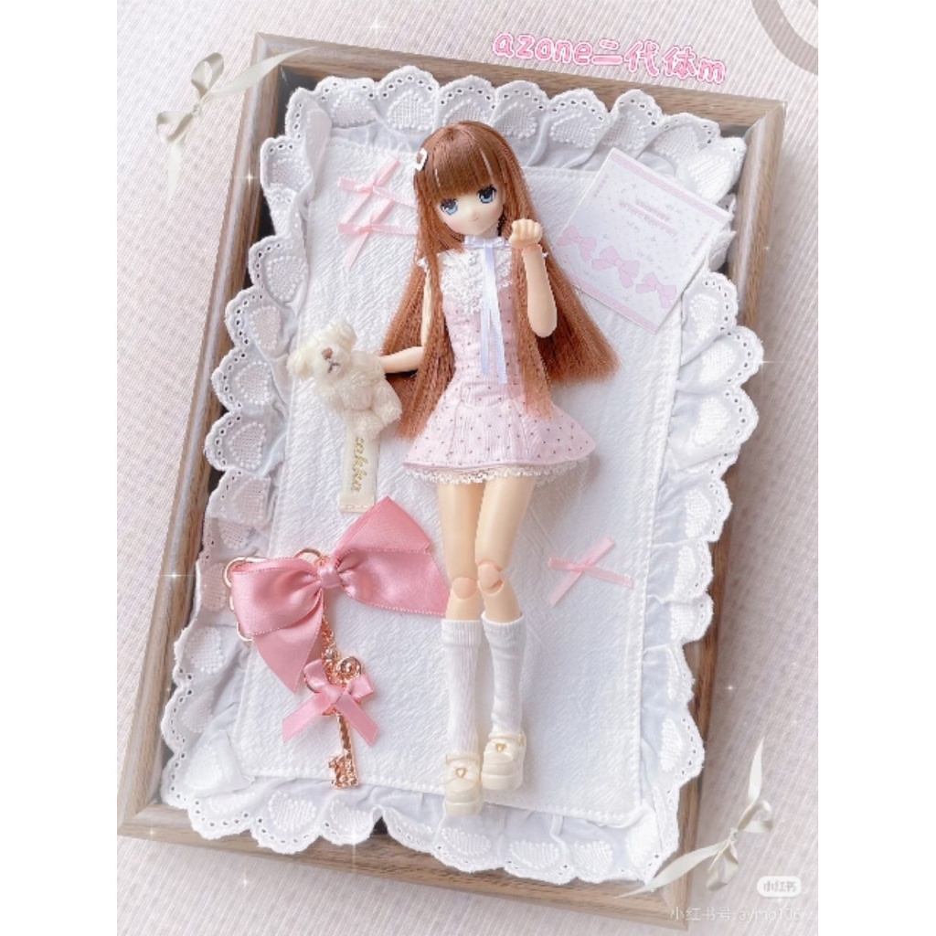 1/6ドール服 ワンピースセット レース襟 Azone OB22 OB24 オビツ22 オビツ24 ピュアニーモ S ピュアニーモ M ドール服