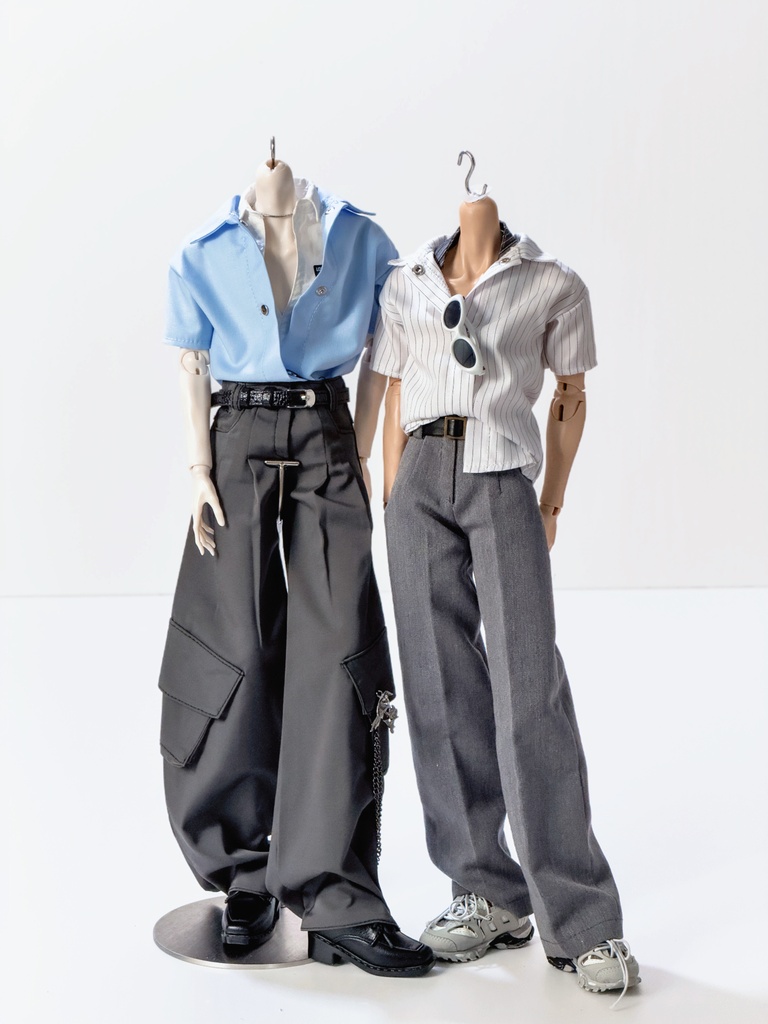 1/6 1/4 ロング丈半袖ブラウス ドール服 Azone OB22 OB24 オビツ22 オビツ24 ピュアニーモ S ピュアニーモ M MDD MSD