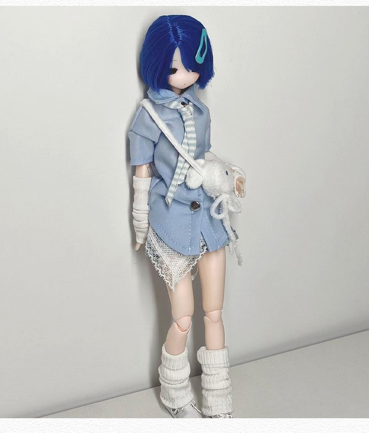 1/6 1/4 ロング丈半袖ブラウス ドール服 Azone OB22 OB24 オビツ22 オビツ24 ピュアニーモ S ピュアニーモ M MDD MSD