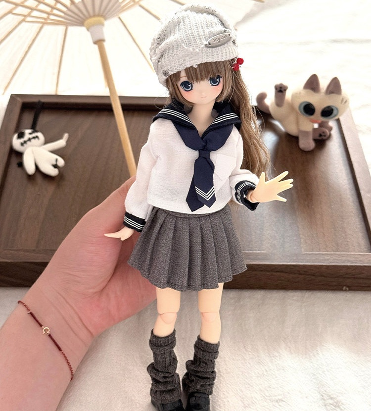 1/6 1/4 チェックプリーツスカート ドール服 Azone OB22 OB24 オビツ22 オビツ24 ピュアニーモ S ピュアニーモ M MDD MSD