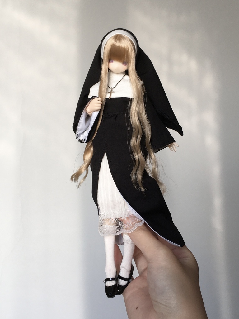 1/6ドール服 シスター服 Azone OB22 OB24 オビツ22 オビツ24 ピュアニーモ S ピュアニーモ M ドール服