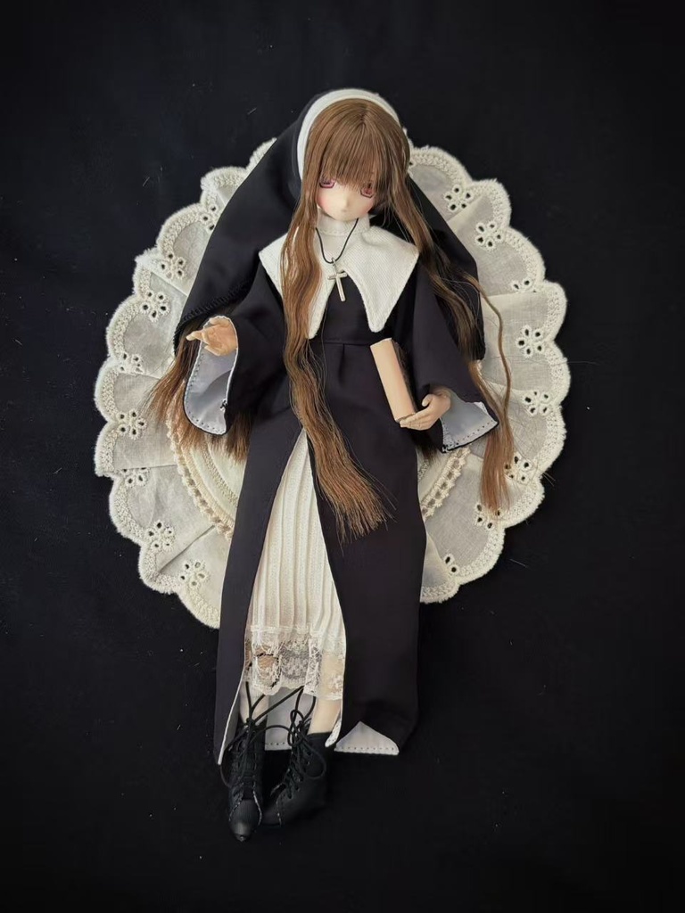 1/6ドール服 シスター服 Azone OB22 OB24 オビツ22 オビツ24 ピュアニーモ S ピュアニーモ M ドール服