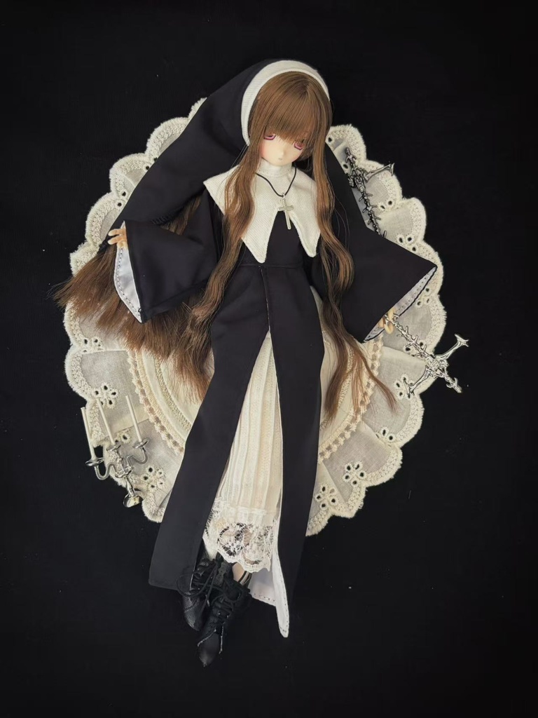 1/6ドール服 シスター服 Azone OB22 OB24 オビツ22 オビツ24 ピュアニーモ S ピュアニーモ M ドール服