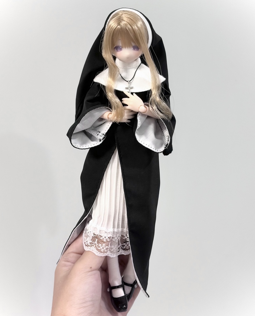 1/6ドール服 シスター服 Azone OB22 OB24 オビツ22 オビツ24 ピュアニーモ S ピュアニーモ M ドール服