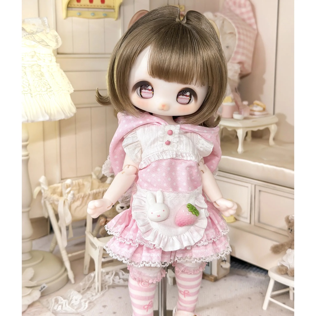 1/6ドール服 ねこフードセット 4点セット ドール服