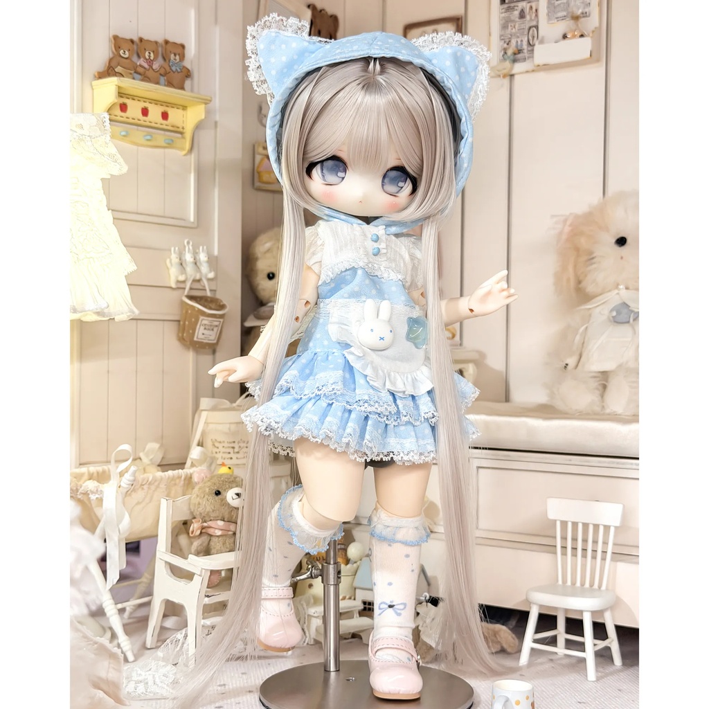 1/6ドール服 ねこフードセット 4点セット ドール服
