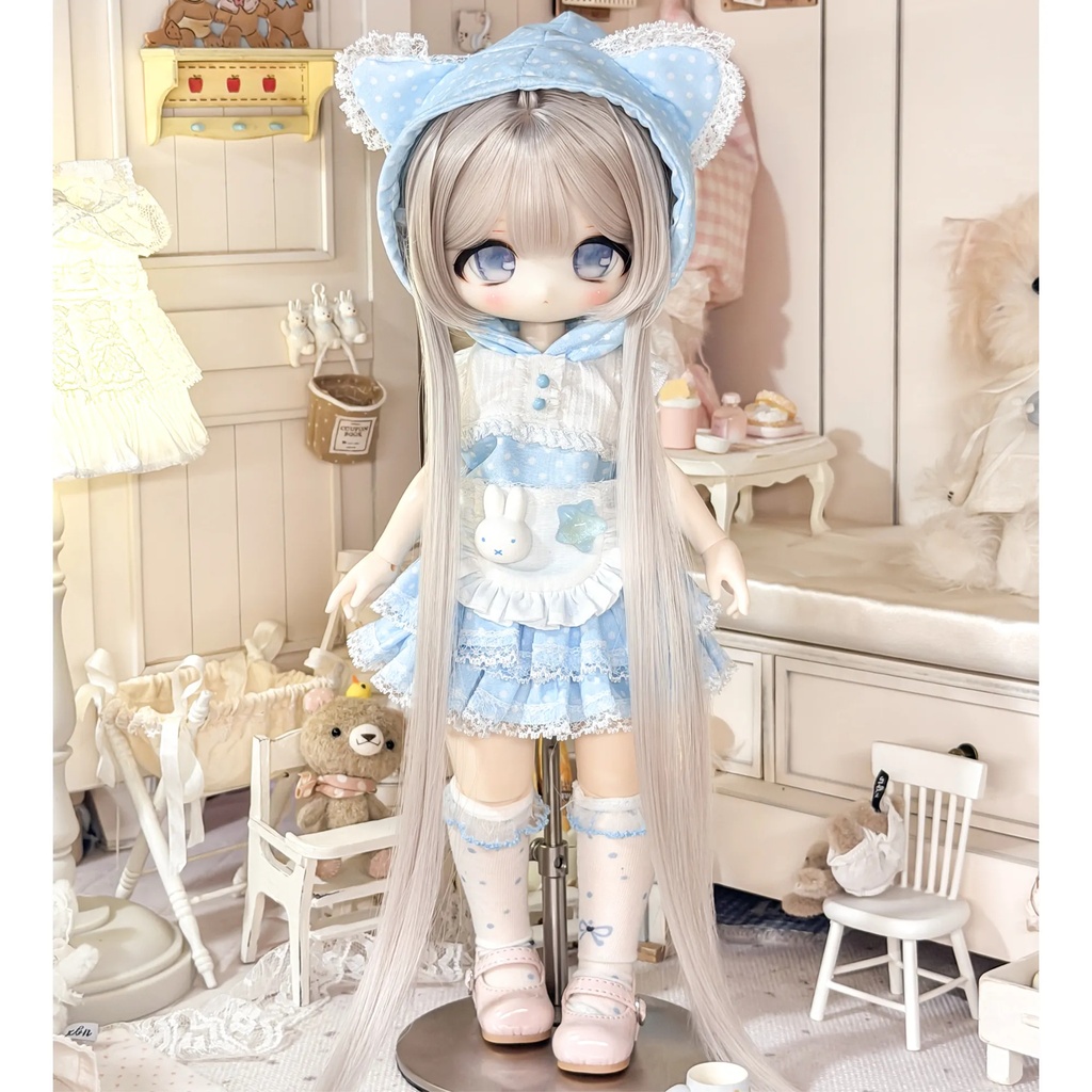 1/6ドール服 ねこフードセット 4点セット ドール服