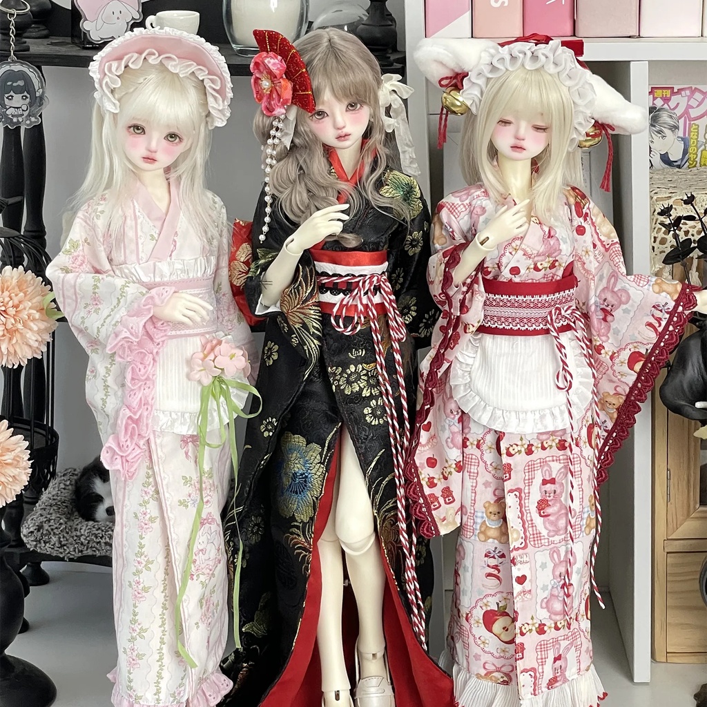 1/4ドール服　和服　和洋折衷　MDD　MSD　4点セット