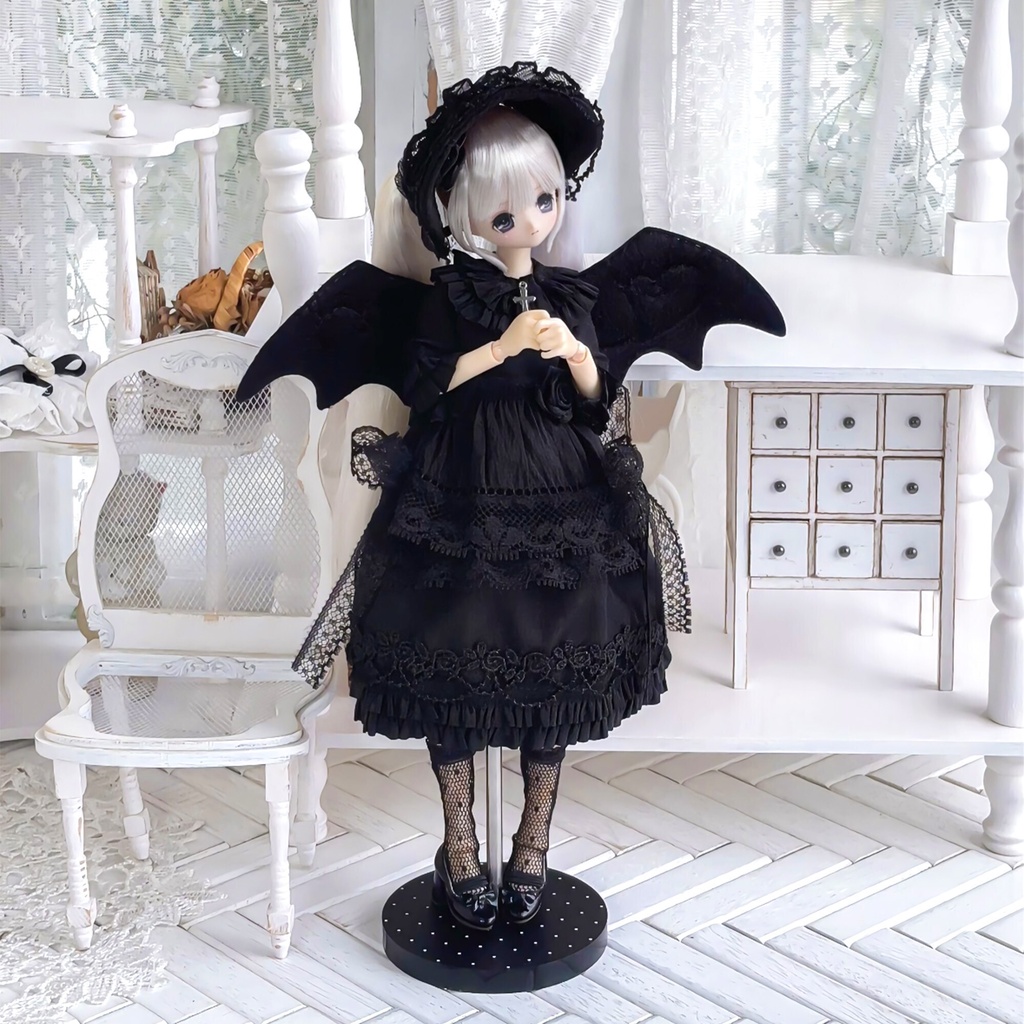1/6　黒翼の呪文　ドール服　Azone　OB22　OB24　オビツ22　オビツ24　ピュアニーモ S　ピュアニーモ M　