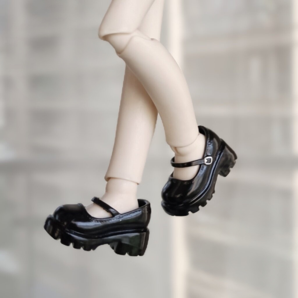 1/6ドール靴 厚底メリージェーン Azone OB22 OB24 オビツ22 オビツ24 メリージェーンシューズ ピュアニーモ S ピュアニーモ M ドール服