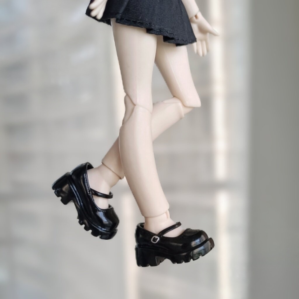1/6ドール靴 厚底メリージェーン Azone OB22 OB24 オビツ22 オビツ24 メリージェーンシューズ ピュアニーモ S ピュアニーモ M ドール服