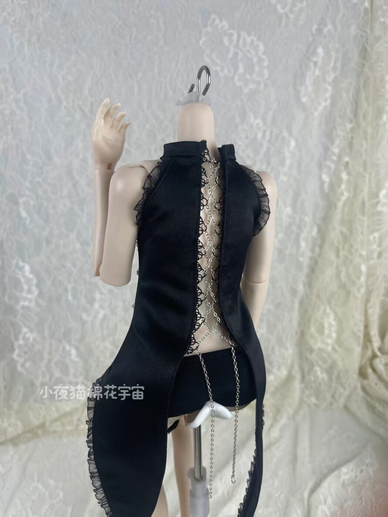 1/4ドール服　ゴシック　ハルターネックセット　4点セット