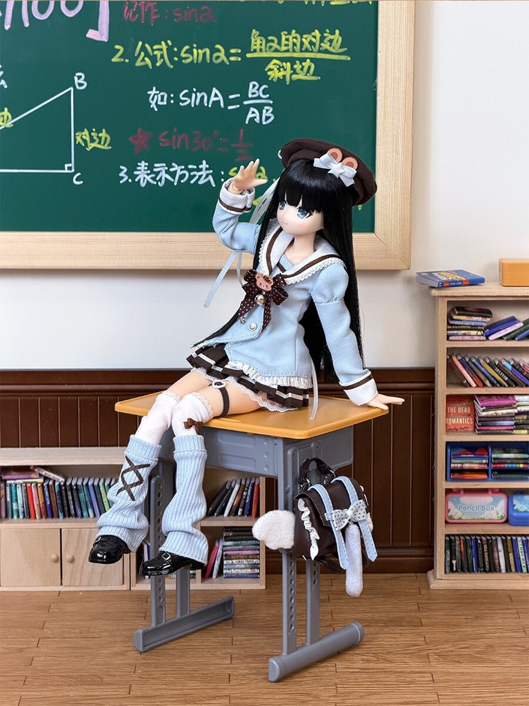 1/6 セーラー風スクールセット 9点セット ドール服 Azone OB22 OB24 オビツ22 オビツ24 ピュアニーモ S ピュアニーモ M