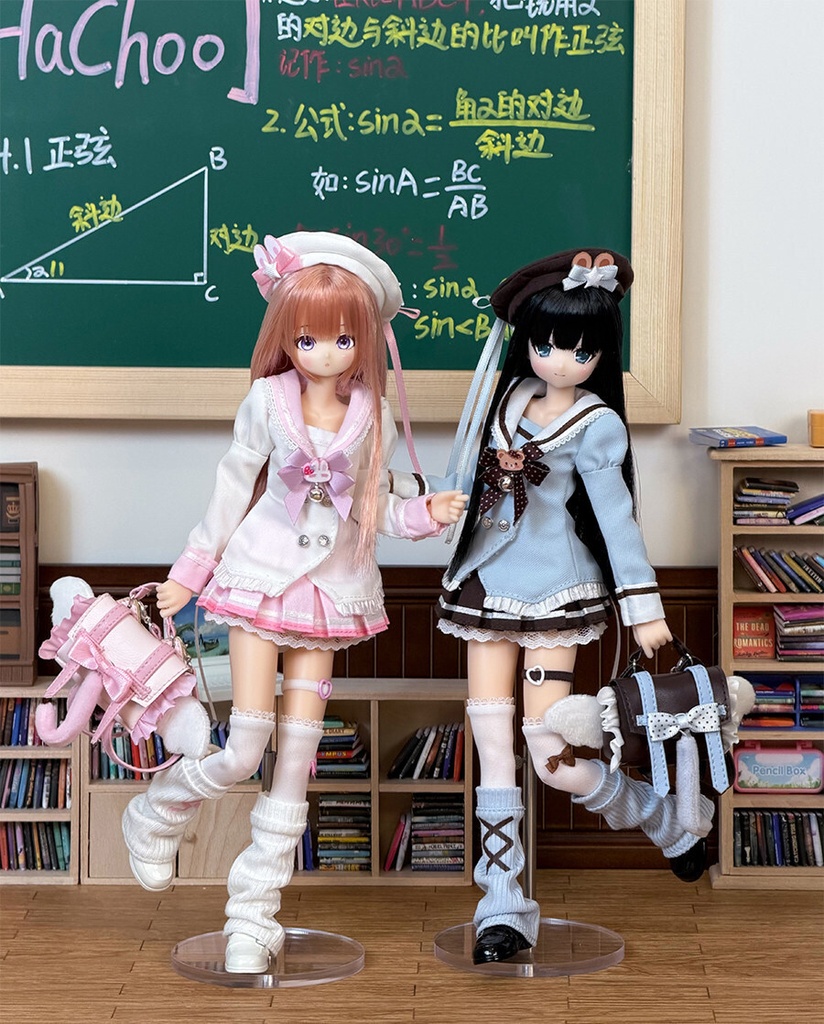 1/6 セーラー風スクールセット 9点セット ドール服 Azone OB22 OB24 オビツ22 オビツ24 ピュアニーモ S ピュアニーモ M