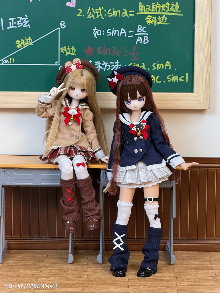 1/6 セーラー風スクールセット 9点セット ドール服 Azone OB22 OB24 オビツ22 オビツ24 ピュアニーモ S ピュアニーモ M