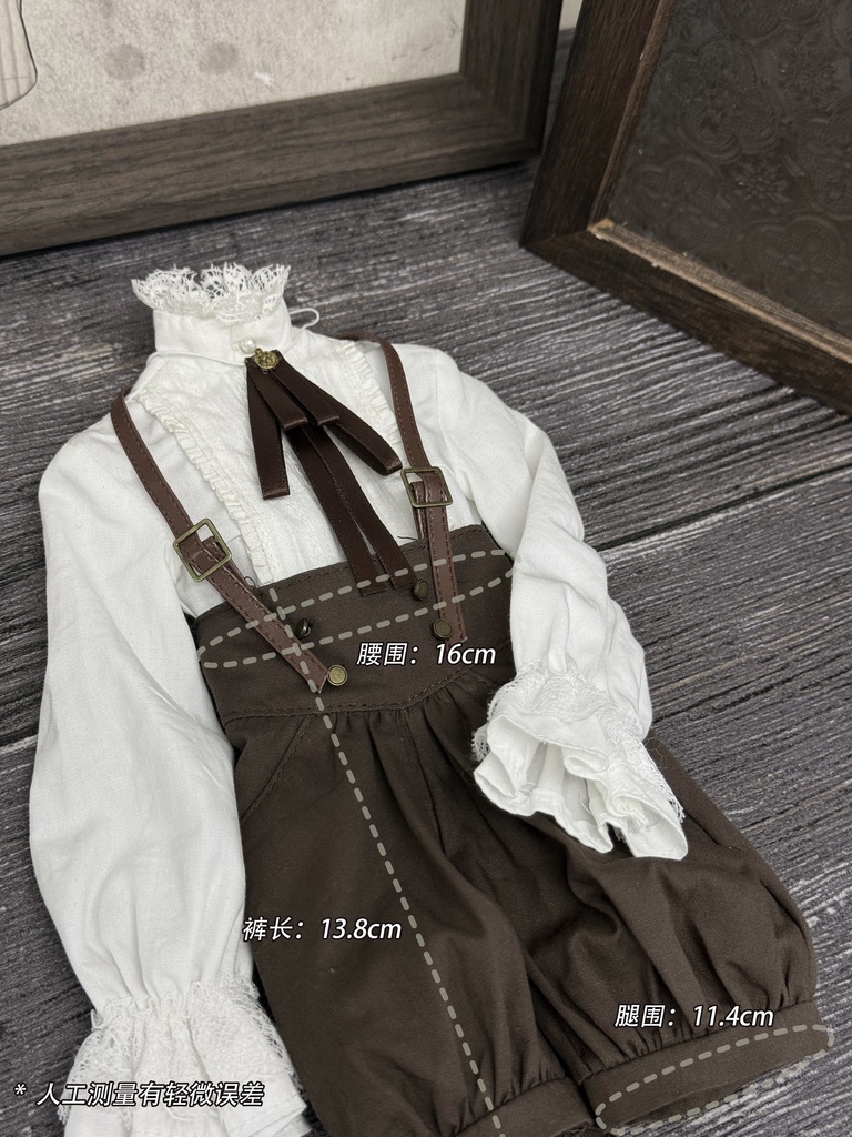 1/4ドール服 クラシックブラウン ドール服