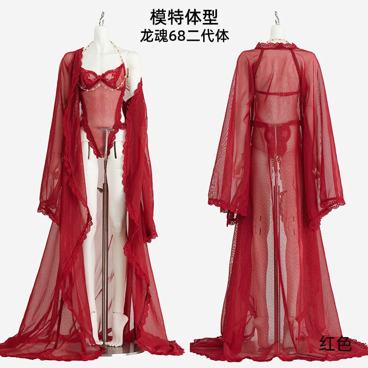 1/4ドール服 ナイトガウン インナー 3点セット
