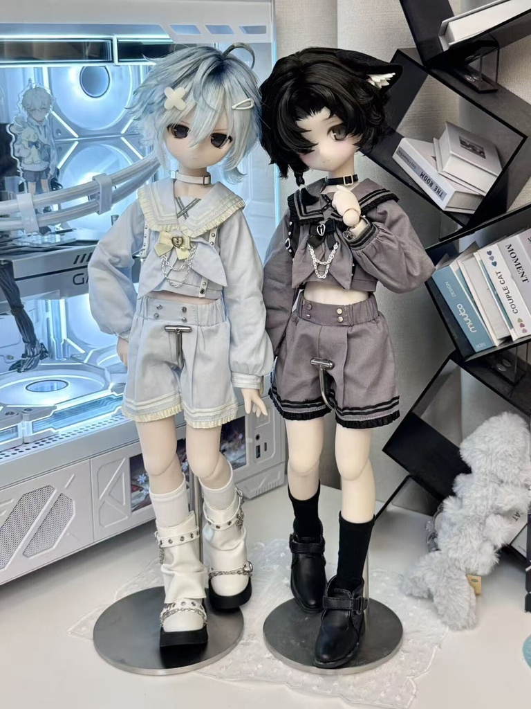 1/4ドール服 ゴシックセーラー服 ドール服 4点セット