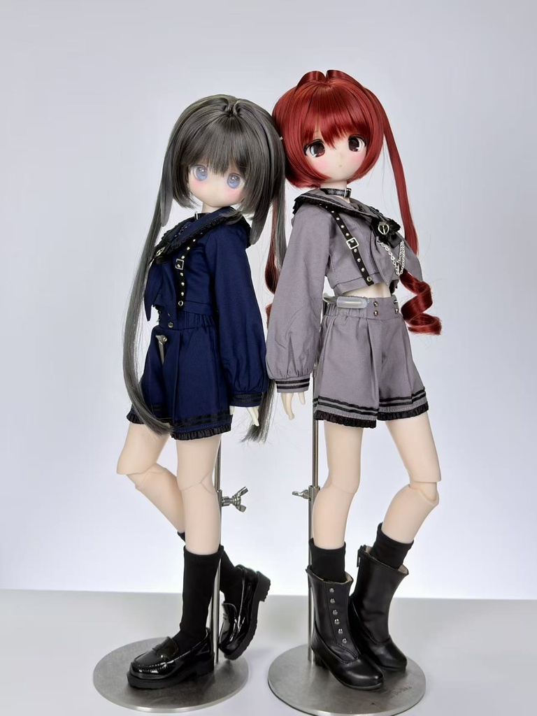 1/4ドール服 ゴシックセーラー服 ドール服 4点セット