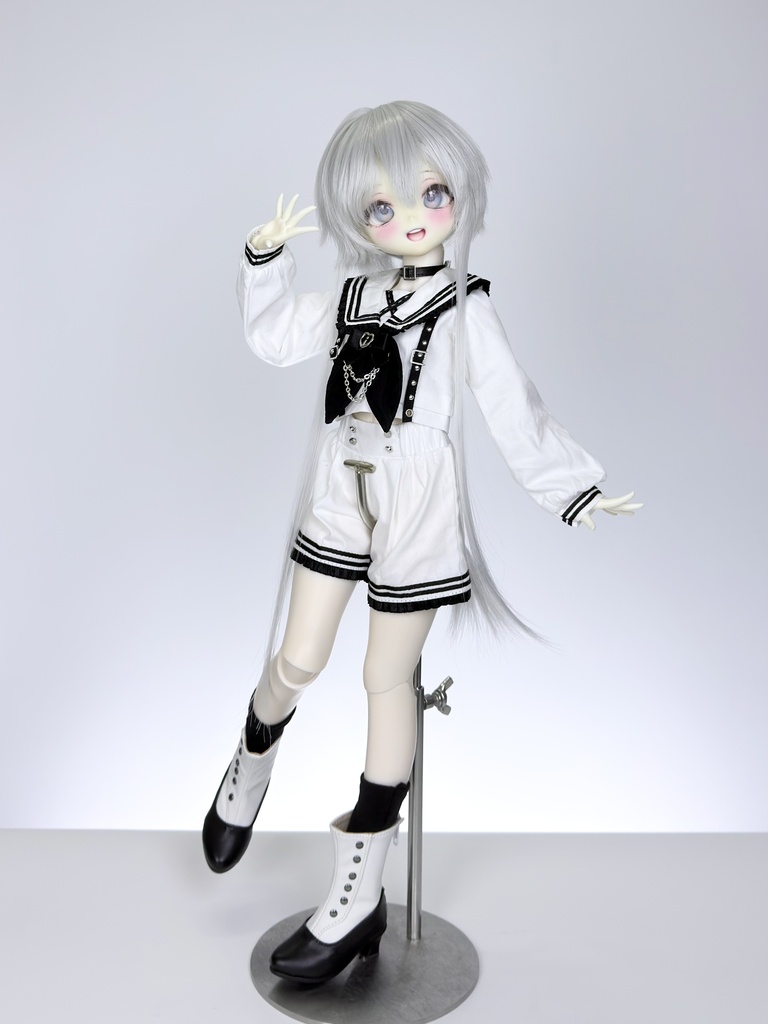1/4ドール服 ゴシックセーラー服 ドール服 4点セット