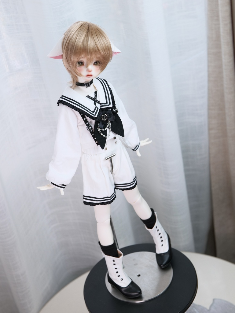 1/4ドール服 ゴシックセーラー服 ドール服 4点セット