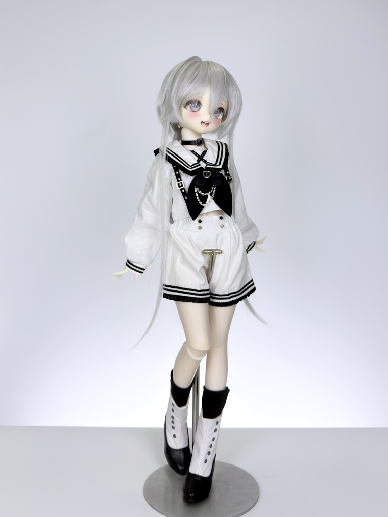 1/4ドール服 ゴシックセーラー服 ドール服 4点セット
