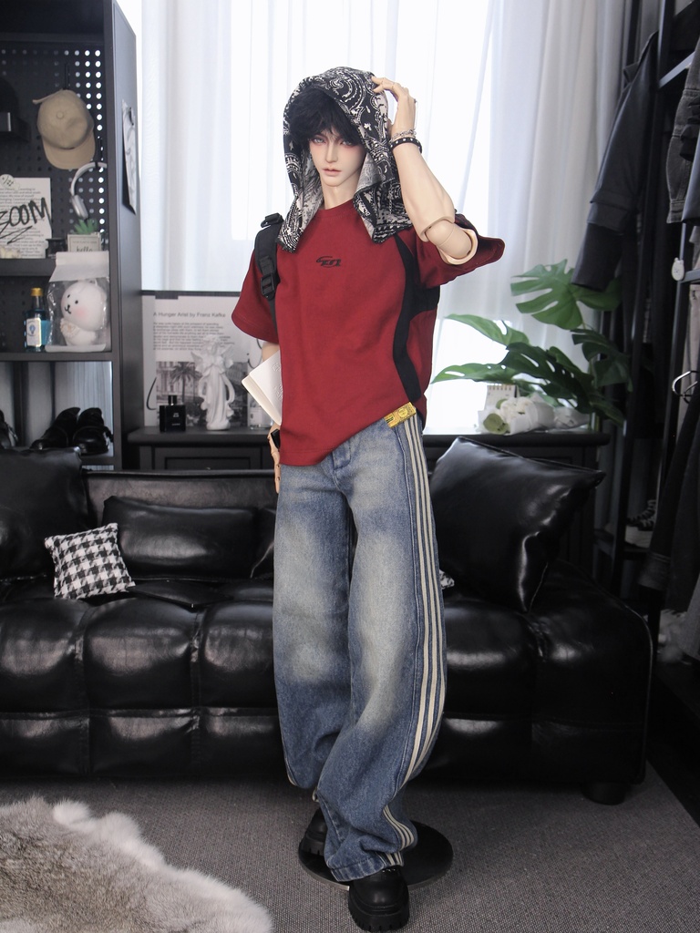 【ID75】半袖Tシャツ デニムパンツ 75cm 77cm ドール服 75cm・77cmボディ共用