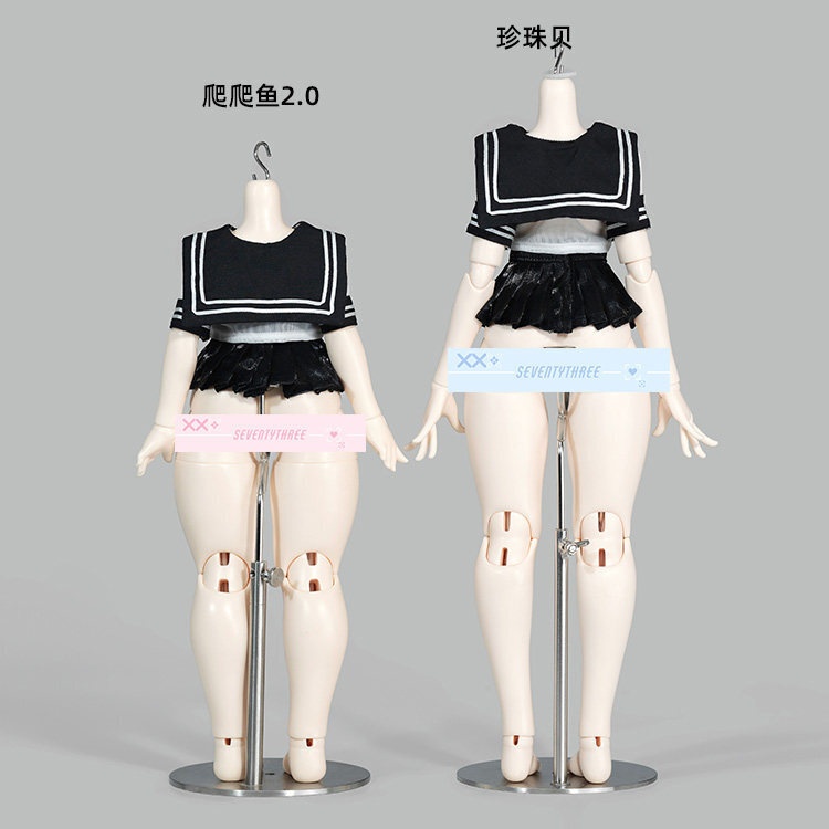 1/4ドール服 透明 セーラー服 スクール水着