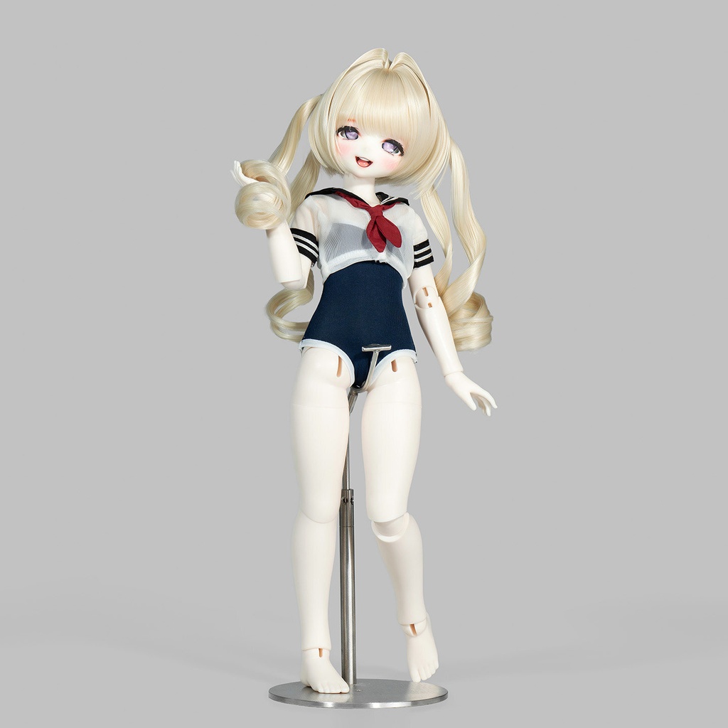1/4ドール服 透明 セーラー服 スクール水着