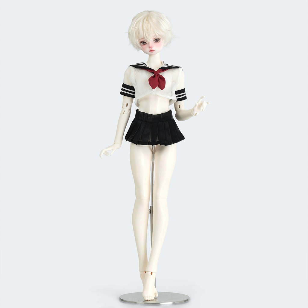 1/4ドール服 透明 セーラー服 スクール水着