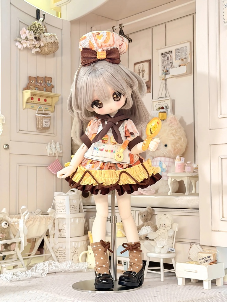 1/6ドール服 カントリー風 6点セット ドール服 ワンピース