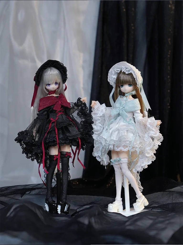 1/6 ゴスロリ風ドレス 8点セット ドール服 Azone OB22 OB24 オビツ22 オビツ24 ピュアニーモ S ピュアニーモ M