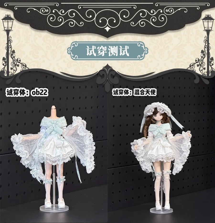 1/6 ゴスロリ風ドレス 8点セット ドール服 Azone OB22 OB24 オビツ22 オビツ24 ピュアニーモ S ピュアニーモ M
