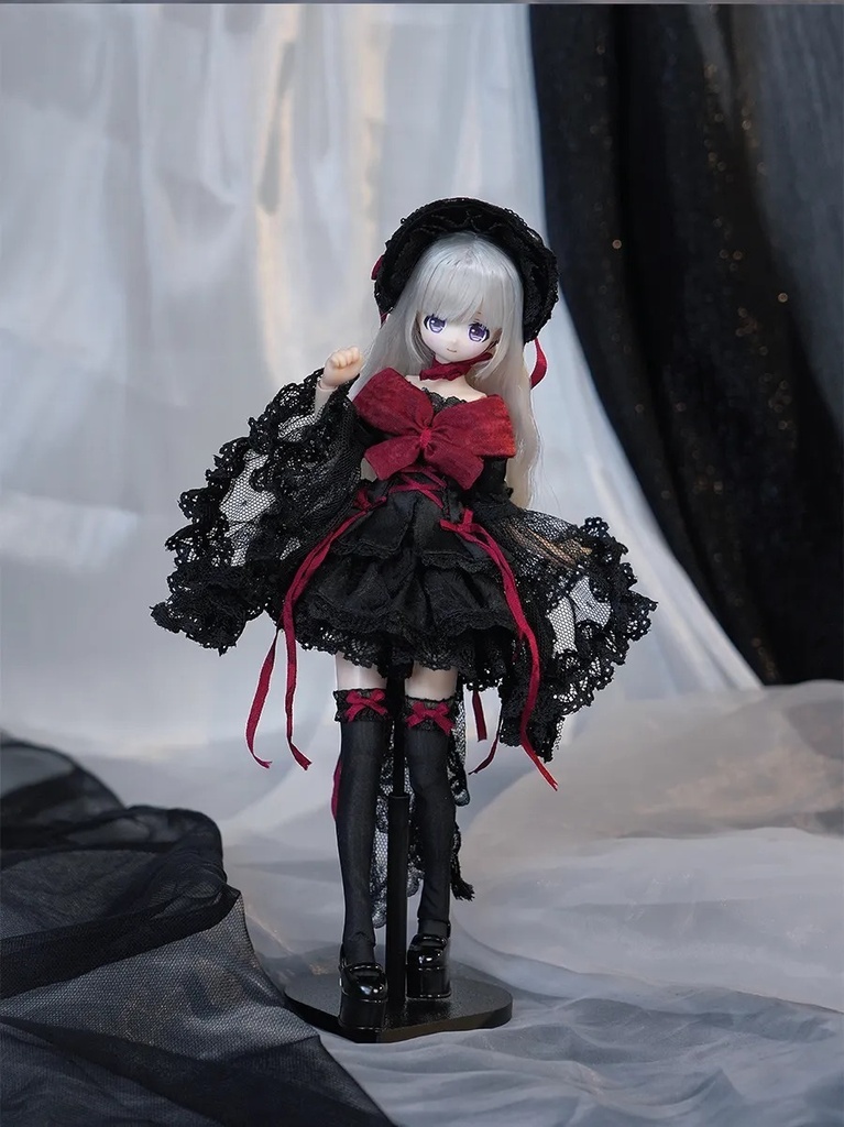 1/6 ゴスロリ風ドレス 8点セット ドール服 Azone OB22 OB24 オビツ22 オビツ24 ピュアニーモ S ピュアニーモ M