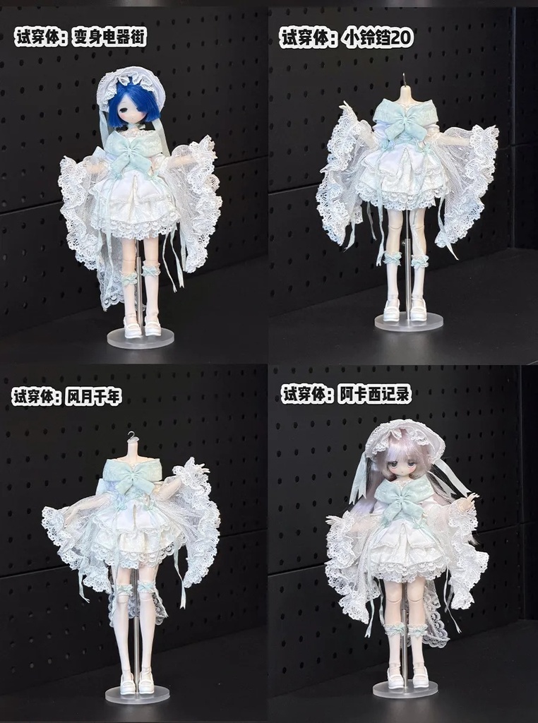 1/6 ゴスロリ風ドレス 8点セット ドール服 Azone OB22 OB24 オビツ22 オビツ24 ピュアニーモ S ピュアニーモ M