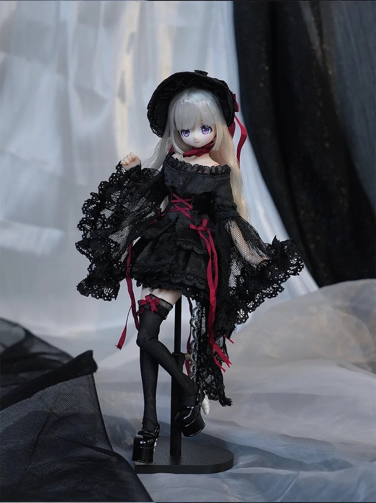 1/6 ゴスロリ風ドレス 8点セット ドール服 Azone OB22 OB24 オビツ22 オビツ24 ピュアニーモ S ピュアニーモ M