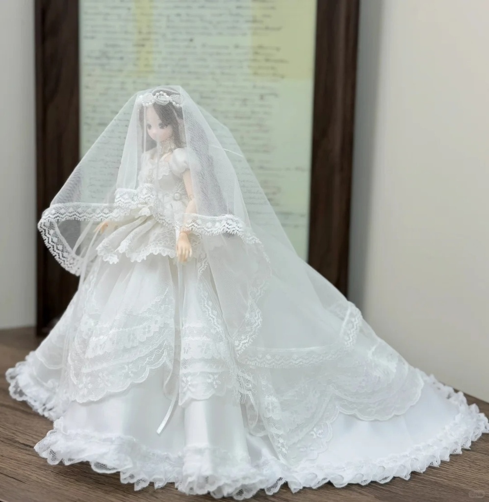 1/6ドール服　ウェディングドレス　Azone　OB24　オビツ24　ピュアニーモ M　