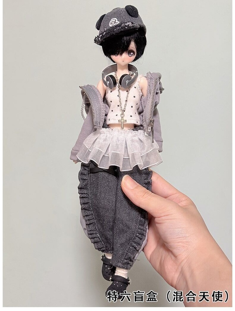 1/4ドール服 カジュアルコーデ 学院風 ストリート系 ドール服 4点セット