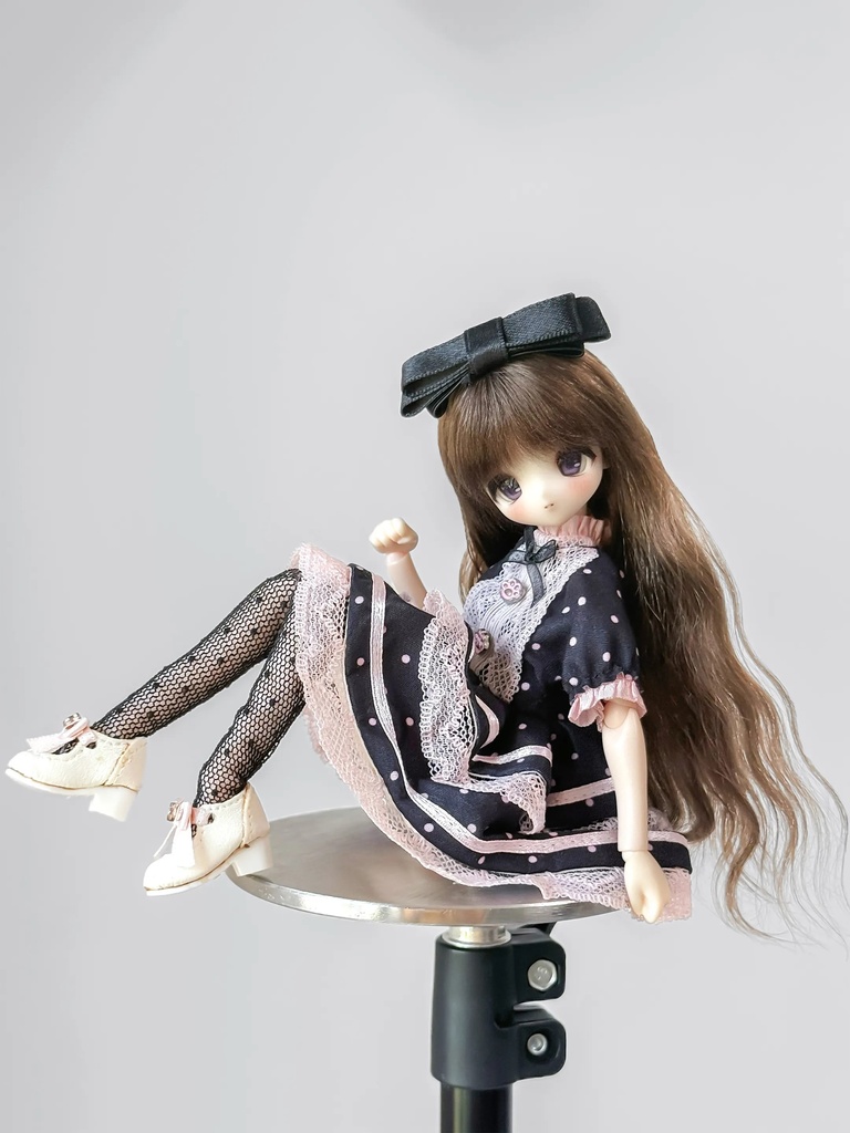 1/6ドール服　フリルワンピース　Azone　OB24　オビツ24　ピュアニーモ M　