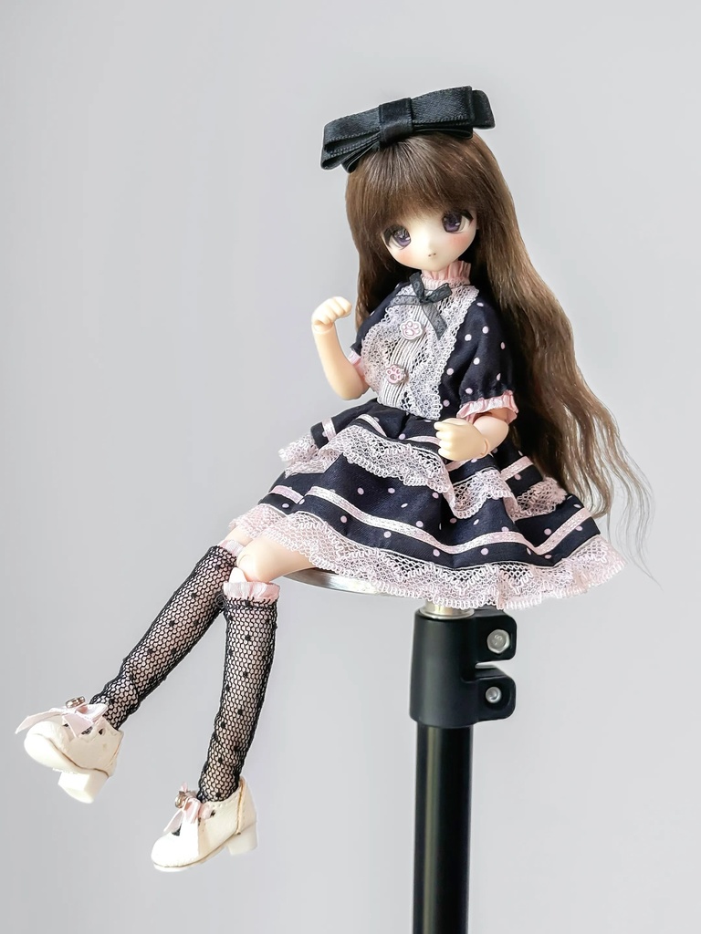 1/6ドール服　フリルワンピース　Azone　OB24　オビツ24　ピュアニーモ M　
